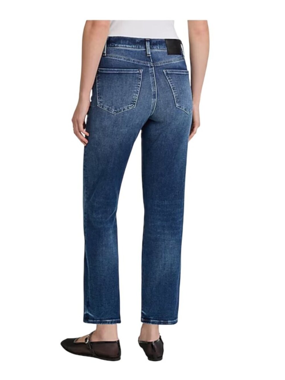 Express Straight Ankle High Rise Blue Denim Jeans Size 10R